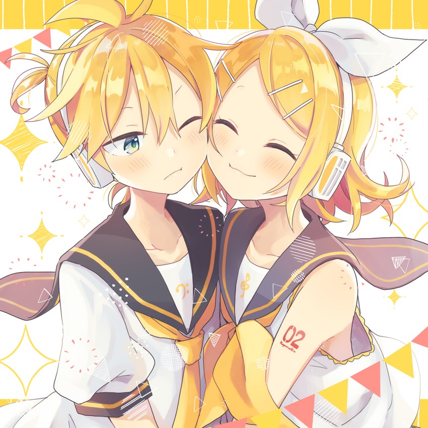 kagamine rin and kagamine len (vocaloid) drawn by suzumi_(fallxalice)