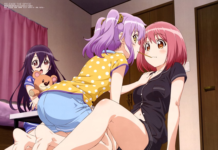 minamoto momo, sagami fuu, and ishikawa goe (megami magazine and 1 more) drawn by nagasaku_tomokatsu