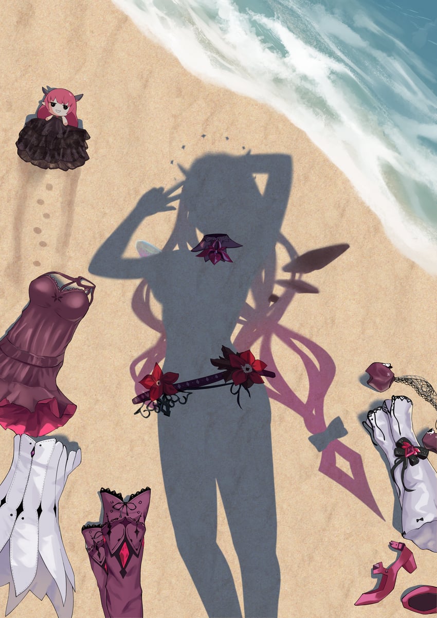 irys and smol irys (hololive and 1 more) drawn by shift_(shiftillust)