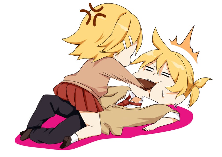kagamine rin and kagamine len (vocaloid and 1 more) drawn by hazuki_natsu