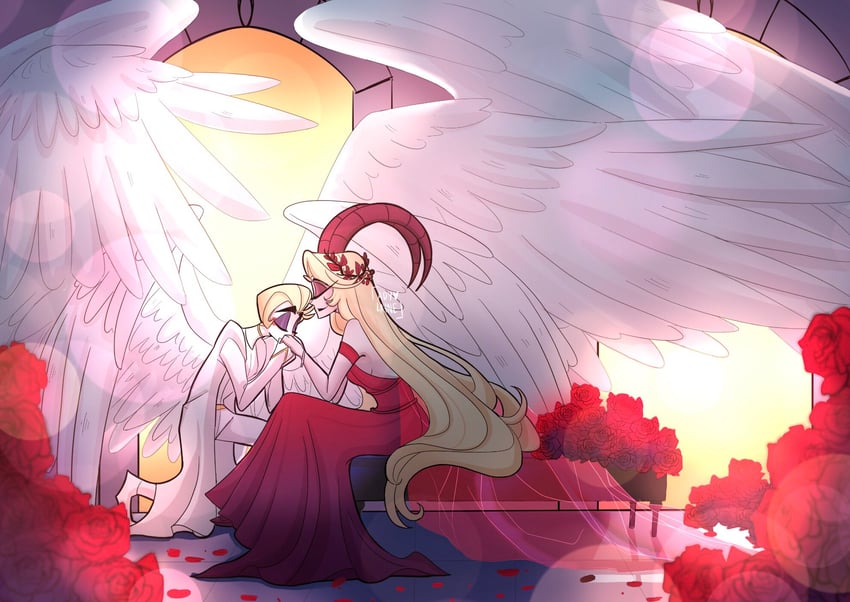 lucifer morningstar and lilith (hazbin hotel) drawn by adylaineart