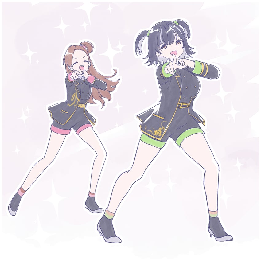 naninu nene and kosedo ramu (gems company) drawn by todo-akira