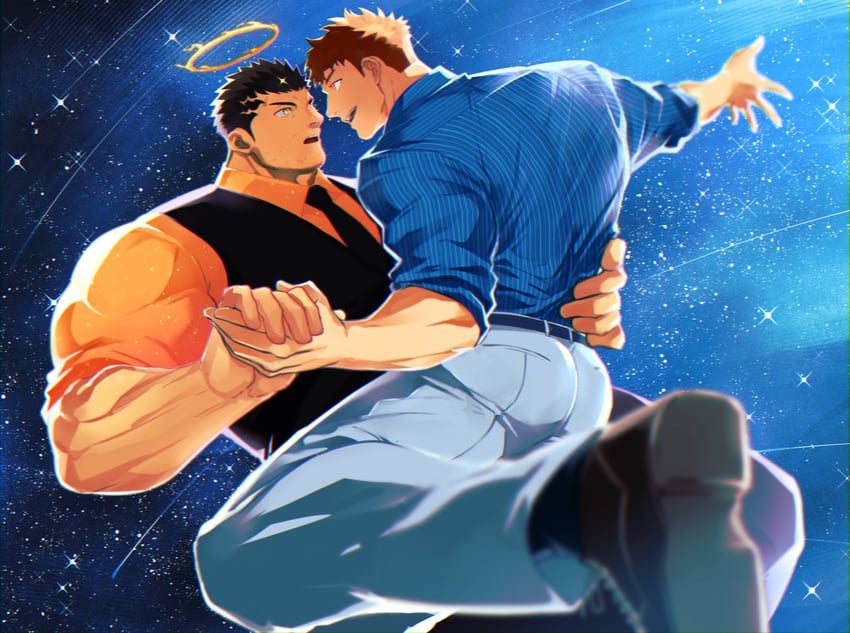 zabaniyya and protagonist 4 (tokyo afterschool summoners) drawn by asahi_(zabaniyan)