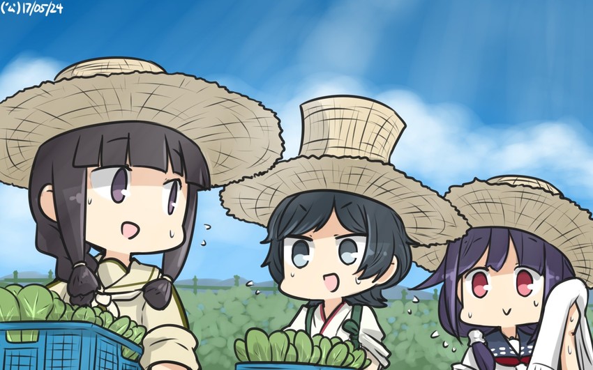 kitakami, taigei, kitakami kai ni, and matsukaze (kantai collection) drawn by hamu_koutarou