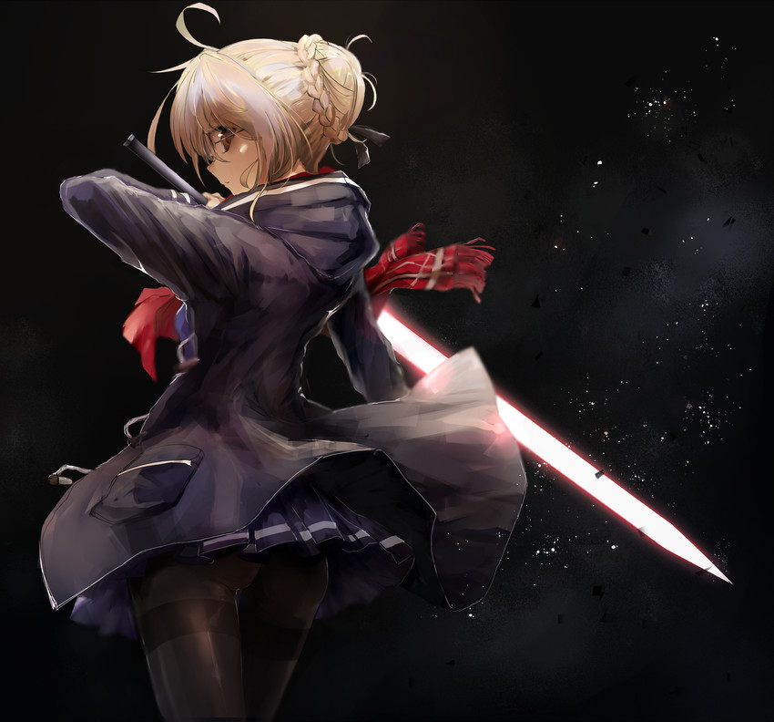 artoria pendragon and mysterious heroine x alter (fate and 1 more) drawn by swav