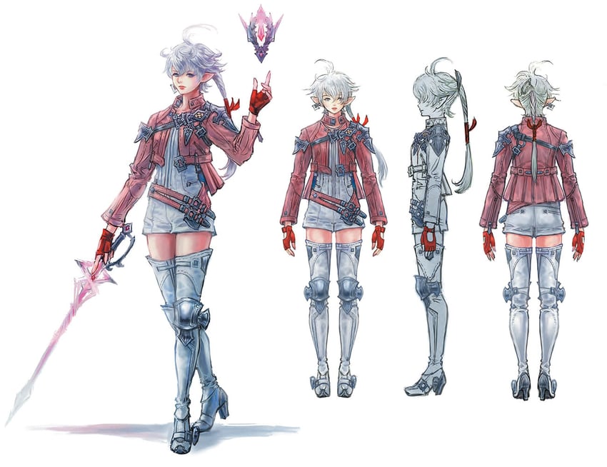 alisaie leveilleur and red mage (final fantasy and 1 more) drawn by namae_ayumi