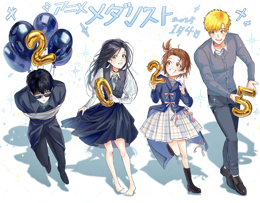 yuitsuka inori, kamisaki hikaru, akeuraji tsukasa, and yodaka jun (medalist) drawn by hikaruworshiper