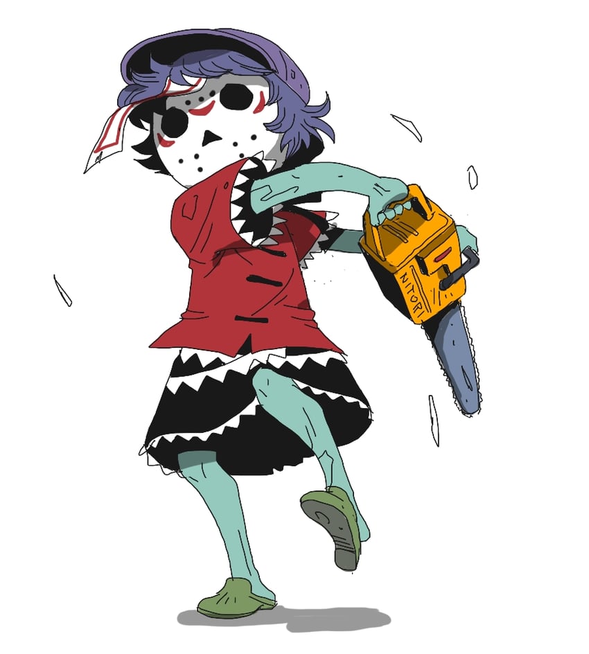 miyako yoshika and jason voorhees (touhou and 1 more) drawn by onikobe_rin