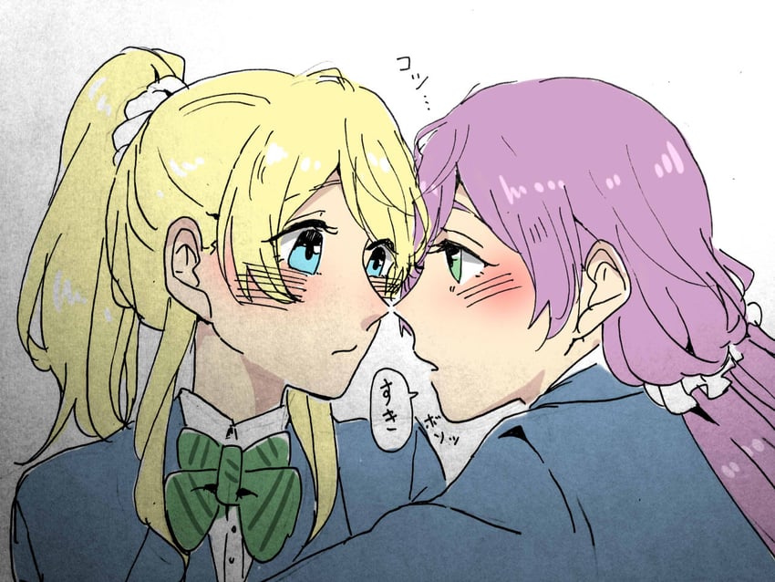 tojo nozomi and ayase eli (love live! and 1 more) drawn by kashikaze