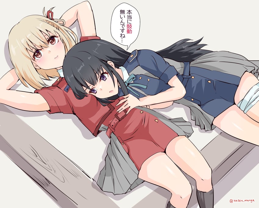 nishikigi chisato and inoue takina (lycoris recoil) drawn by rasen_manga