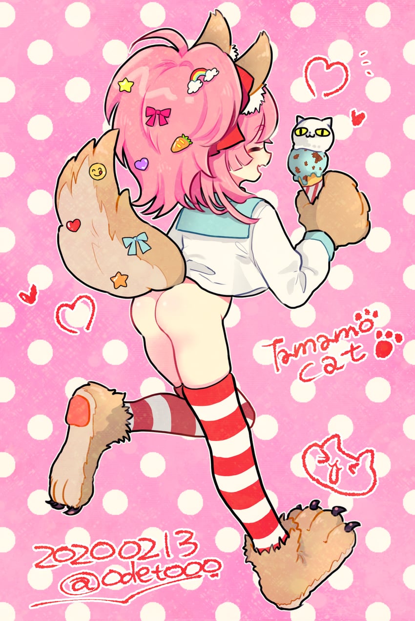 tamamo and tamamo cat (fate and 1 more) drawn by odetooo