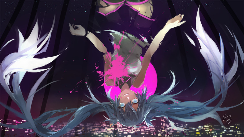 hatsune miku (vocaloid and 1 more) drawn by hassan_(sink916)