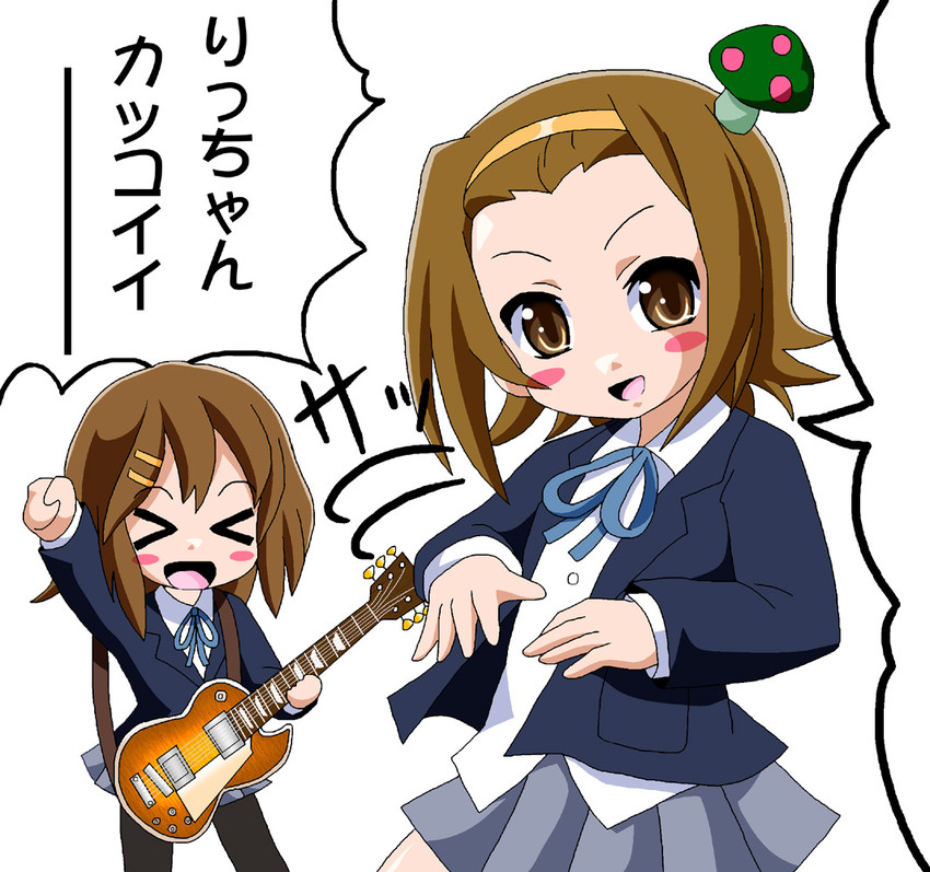 hirasawa yui and tainaka ritsu (k-on!) drawn by imai_kazunari