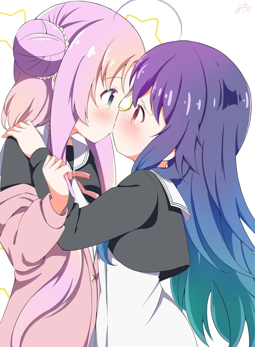 konohoshi umika and akeuchi yuu (hoshikuzu telepath) drawn by inakami
