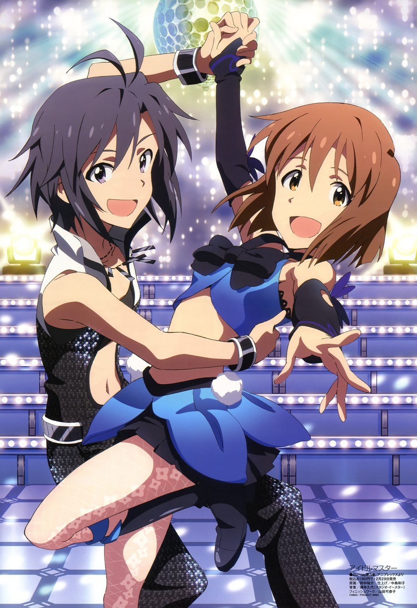 kikuchi makoto and hagiwara yukiho (idolmaster and 1 more) drawn by nishigori_atsushi