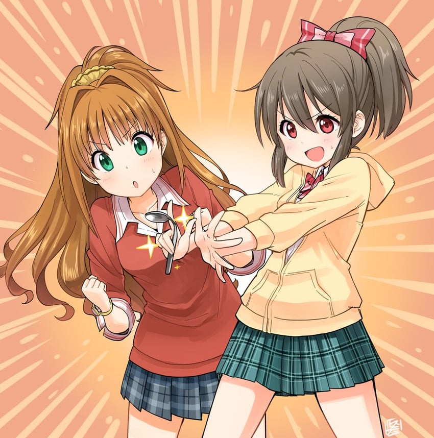 hino akane and hori yuko (idolmaster and 2 more) drawn by smirs