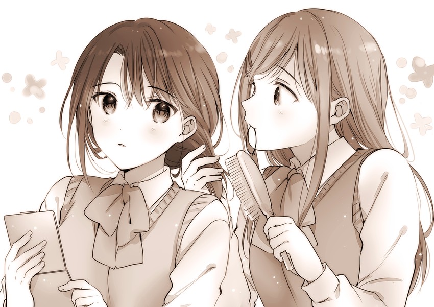 adachi sakura and shimamura hougetsu (adachi to shimamura) drawn by ousaka_nozomi