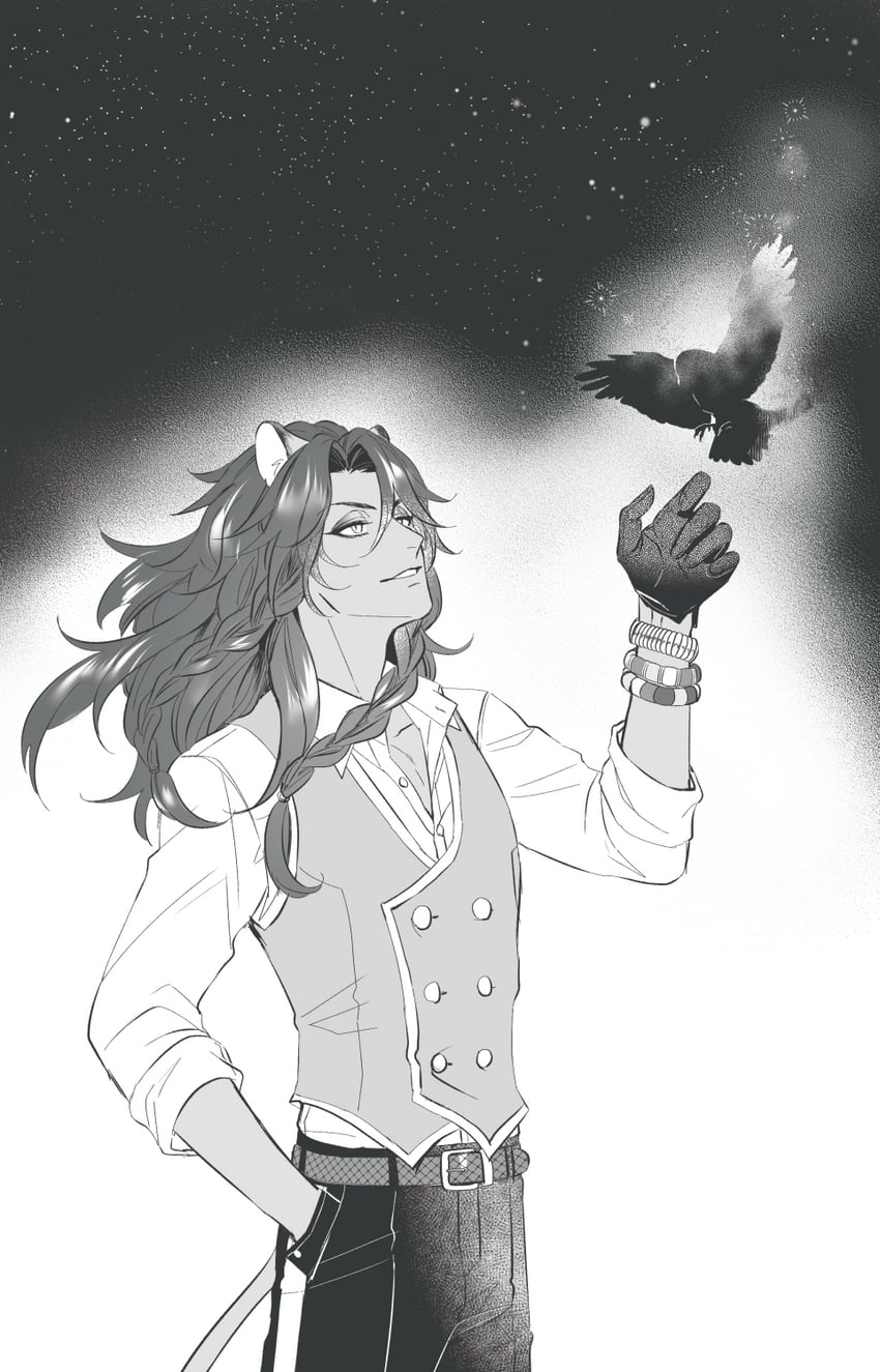 leona kingscholar (twisted wonderland) drawn by redrabbit44