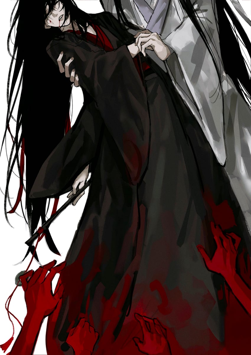 wei wuxian and lan wangji (modao zushi) drawn by tama_(y_ung_1)
