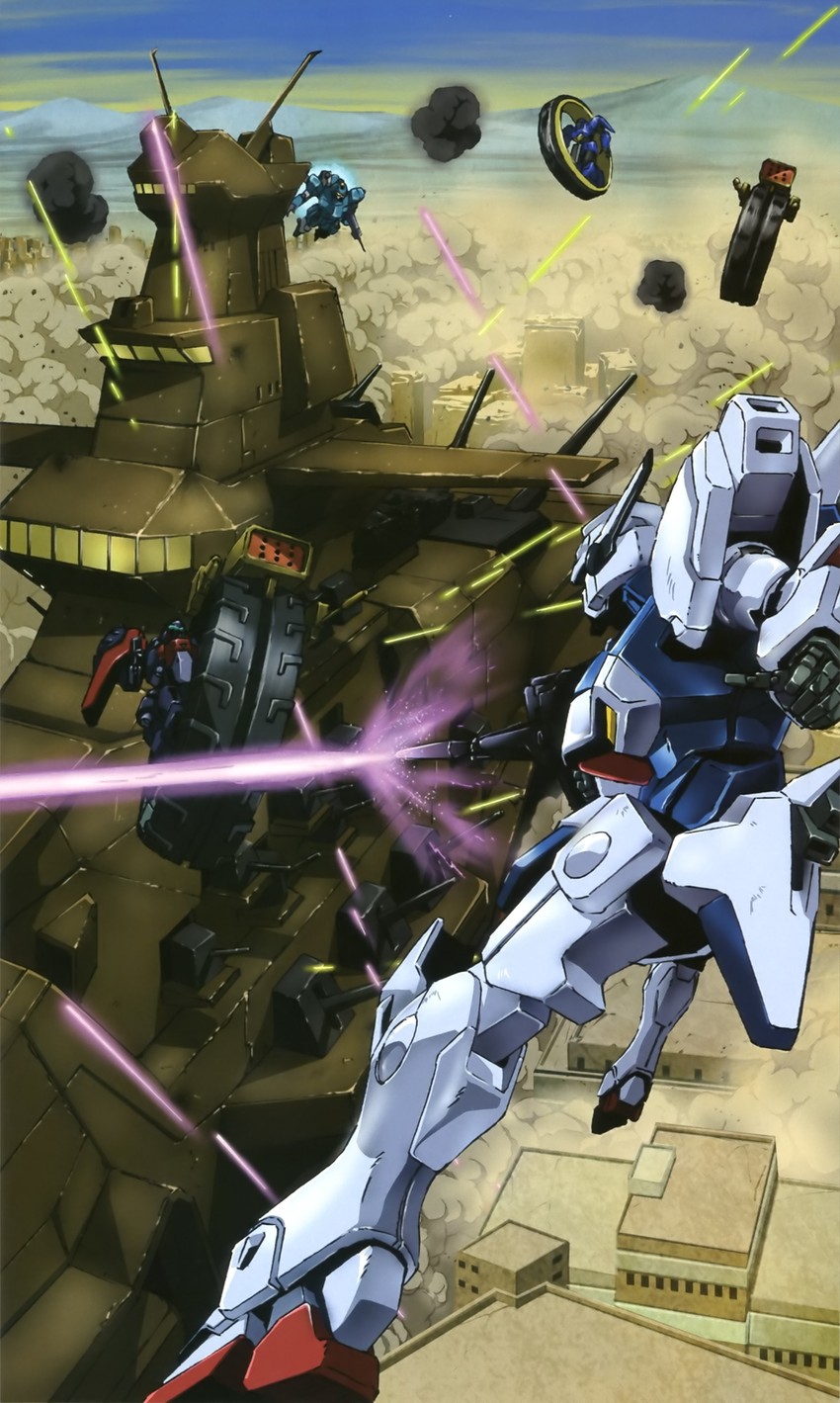 gun-ez, victory gundam hexa, einerad, gedlav, zollidia, and 1 more (gundam and 1 more) drawn by katoki_hajime