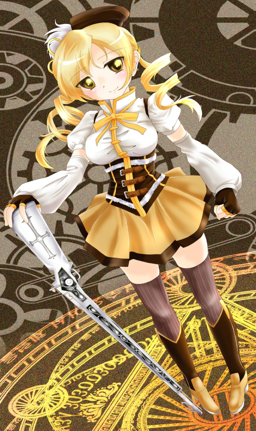 tomoe mami (mahou shoujo madoka magica) drawn by takepapa