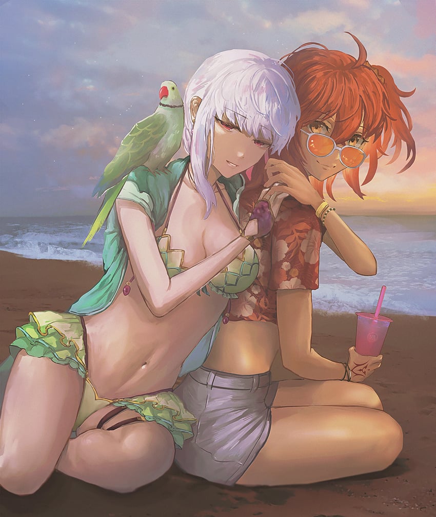 fujimaru ritsuka and kama (fate and 1 more) drawn by yorunue_ro