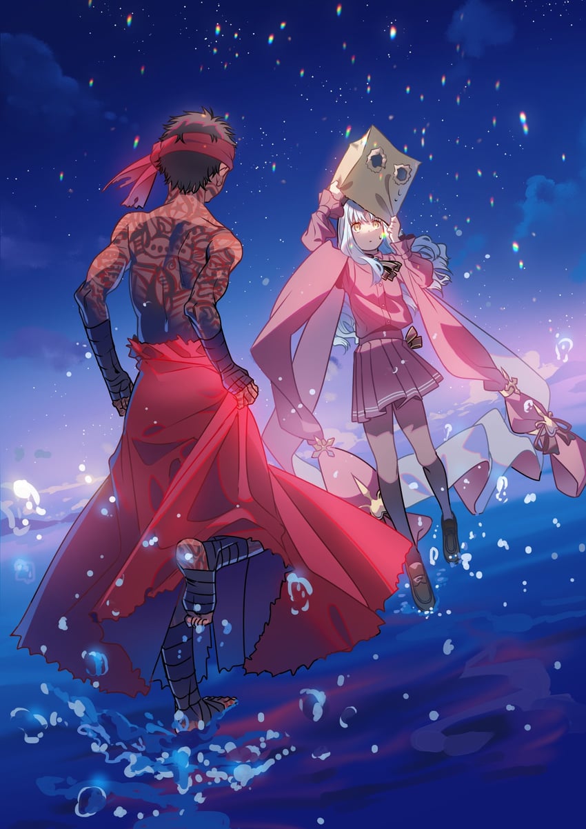 caren hortensia and angra mainyu (fate and 2 more) drawn by noko_morokoshi