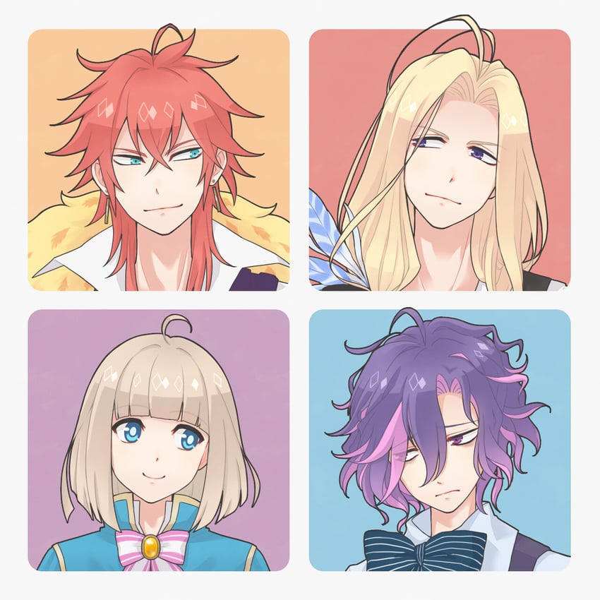mare selen el phiriazar, narek ischl de milidonia, vino von lomzard, and ruze selen el phiriazar (dame x prince) drawn by ruei_(chicking)