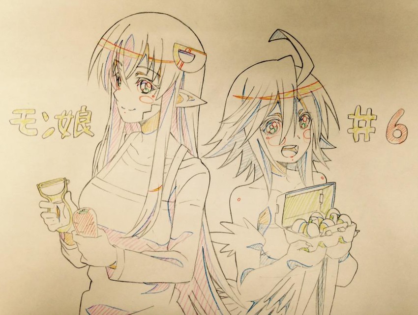 miia and papi (monster musume no iru nichijou) drawn by miyahara_takuya