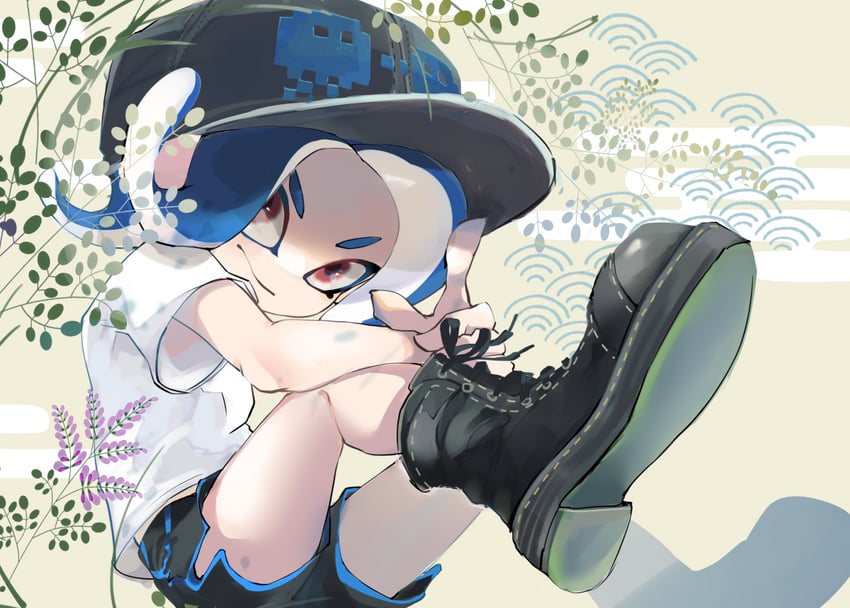 octoling player character and octoling girl (splatoon) drawn by koike3582