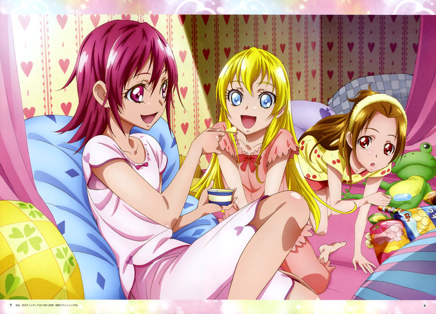 aida mana, regina, and madoka aguri (precure and 1 more) drawn by takahashi_akira