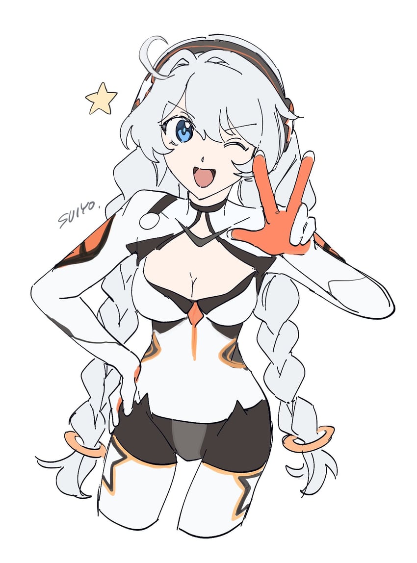 kiana kaslana (honkai and 1 more) drawn by uehara_suiyo