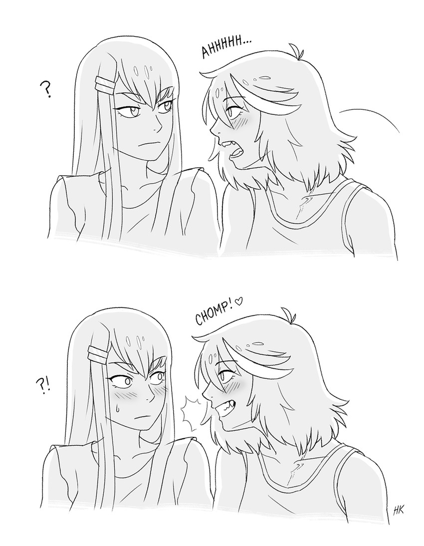 matoi ryuuko and kiryuuin satsuki (kill la kill) drawn by herokick
