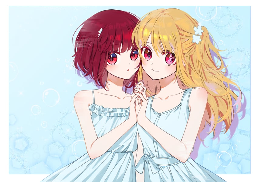 arima kana and hoshino ruby (oshi no ko) drawn by xiang_yu_pai