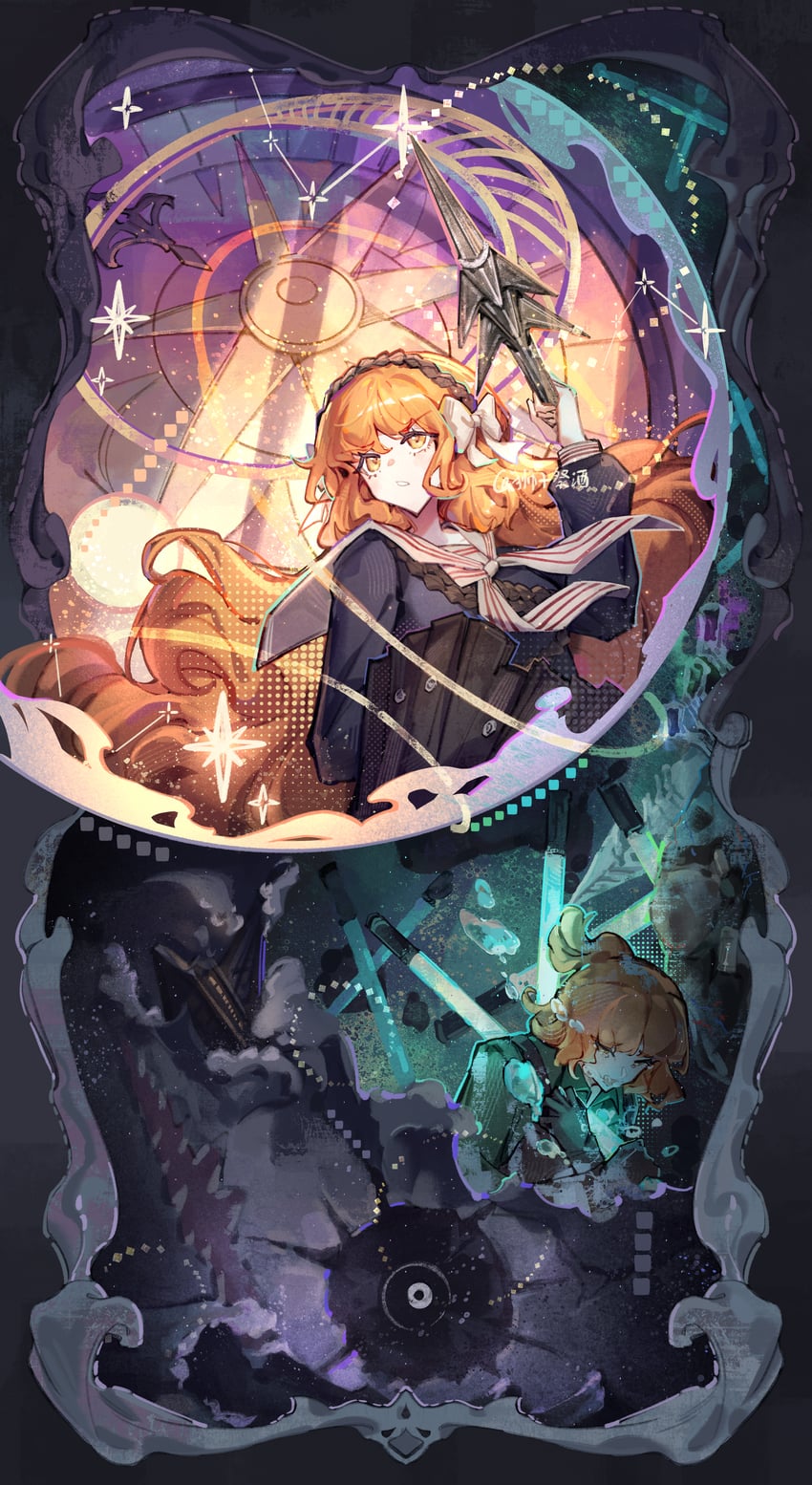 ishmael, the pallid whale, and dream-devouring siltcurrent (project moon and 1 more) drawn by shizi_ji_jiu_jijiu