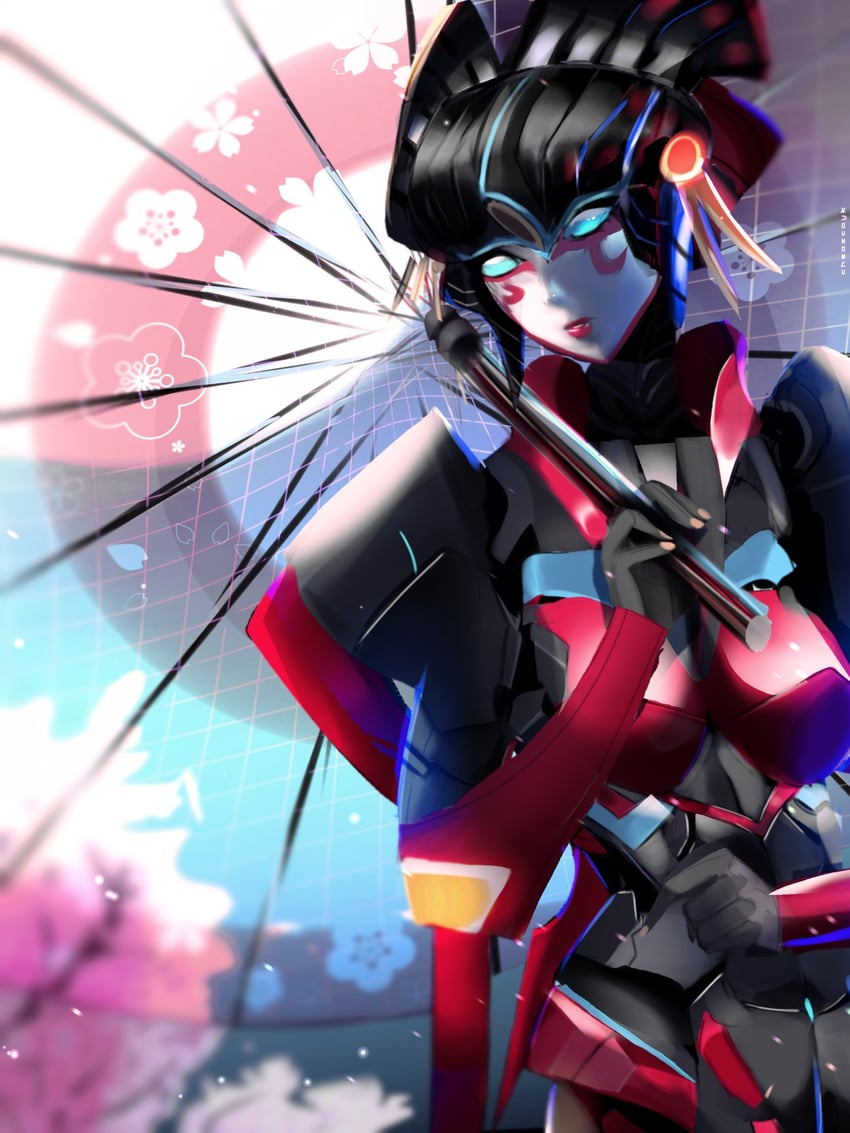 windblade and flame toys windblade (transformers and 1 more) drawn by cheazcayk