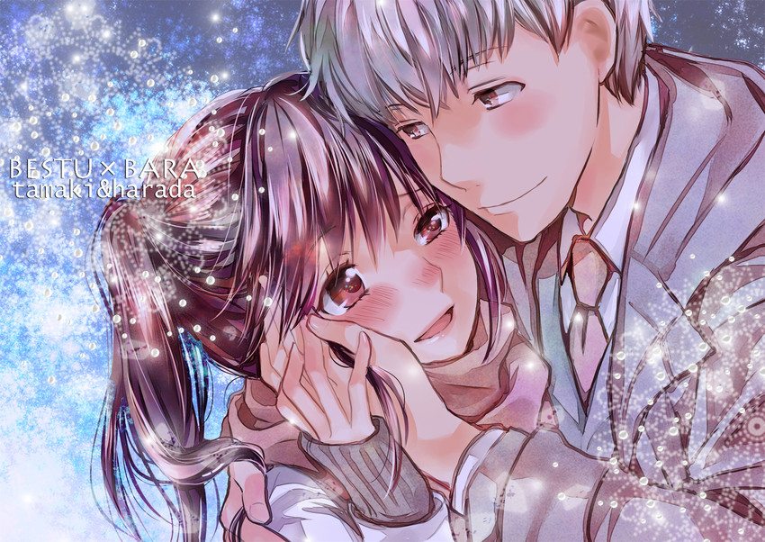 harada tomoya and bessho tamaki (betsu x bara) drawn by miyahara_ruri