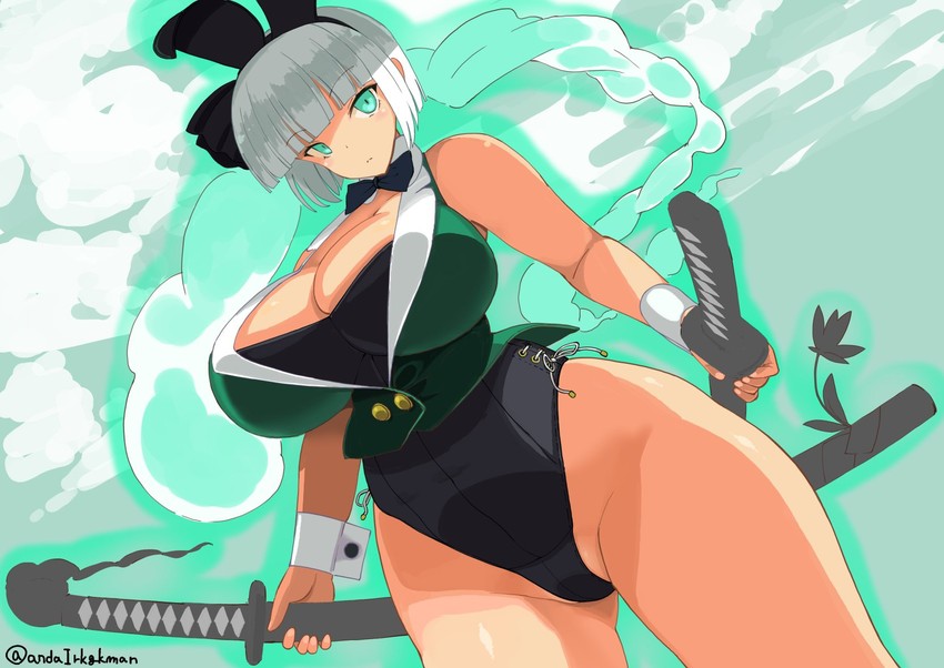 konpaku youmu (touhou and 1 more) drawn by hamaburicchi