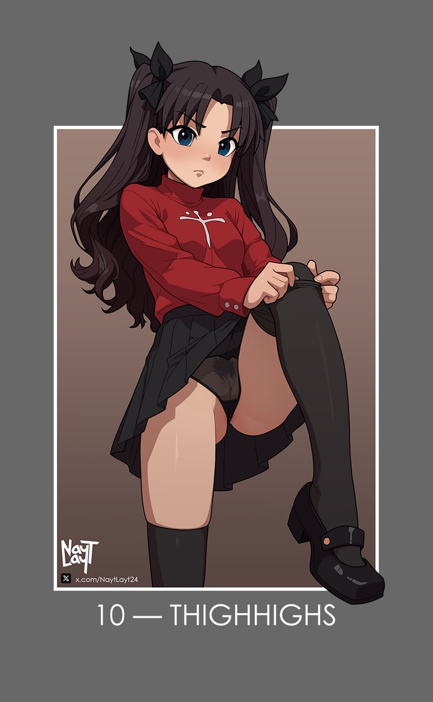 tohsaka rin (fate and 1 more) drawn by nayt_layt