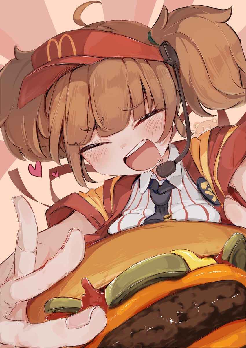imadake dabuchi tabemi and imadake dabuchi tabesuke (mcdonald's) drawn by mok4suke