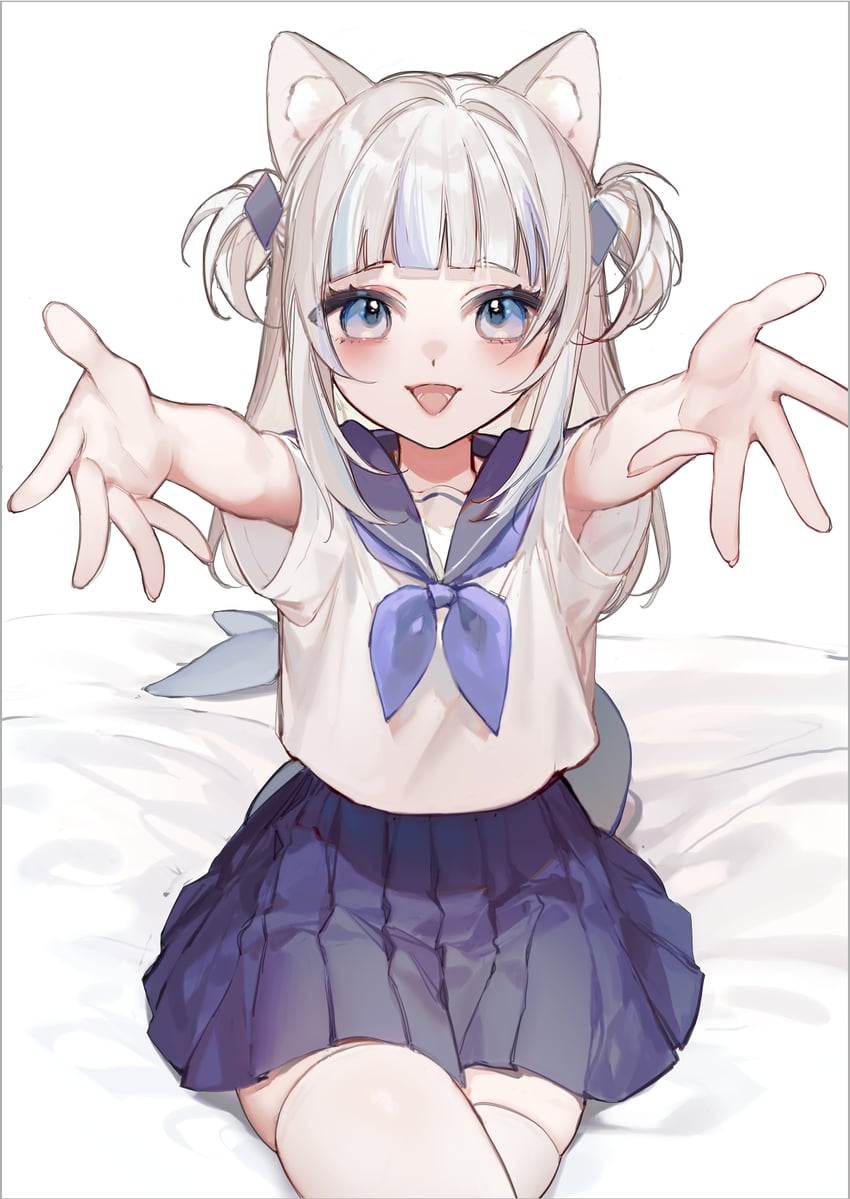 gawr gura (hololive and 1 more) drawn by smilesmile1312