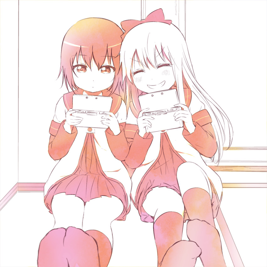 toshinou kyouko and funami yui (yuruyuri) drawn by kamiki_uutarou