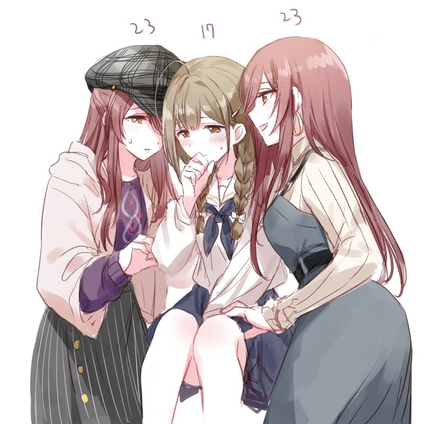 osaki amana, kuwayama chiyuki, and osaki tenka (idolmaster and 1 more) drawn by romi_(346_ura)