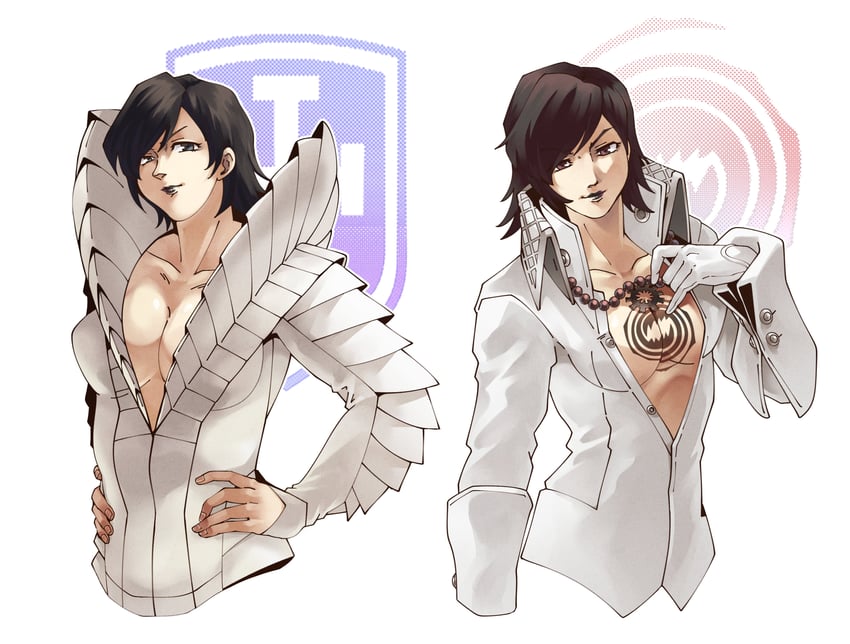 takao yuko, zelenin, and jenna angel (shin megami tensei and 3 more) drawn by duckpasta_flo