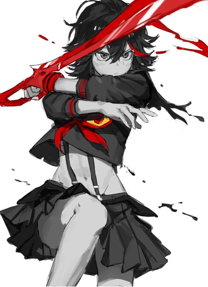 matoi ryuuko and senketsu (kill la kill) drawn by solipsist