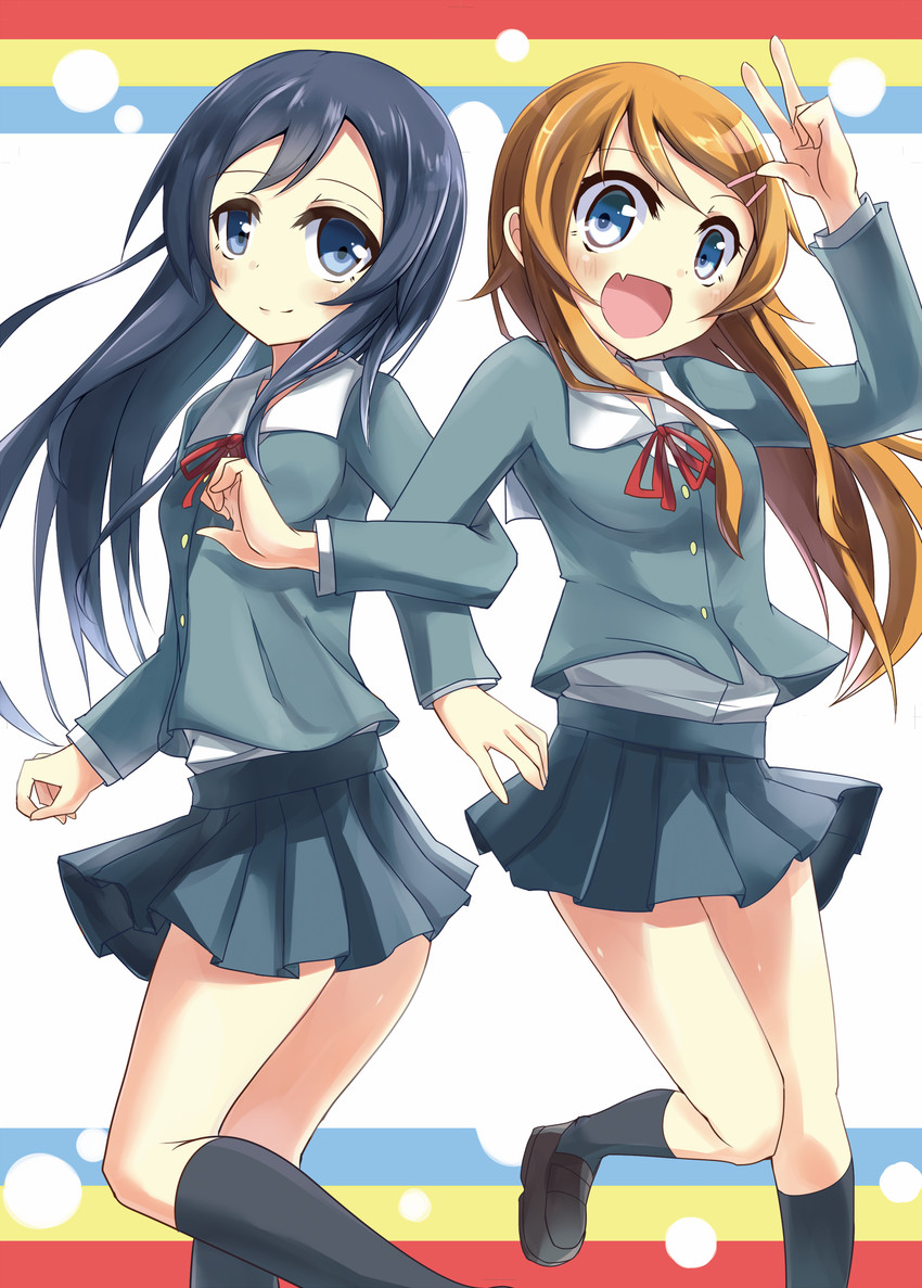 kousaka kirino and aragaki ayase (ore no imouto ga konna ni kawaii wake ga nai) drawn by soramuko