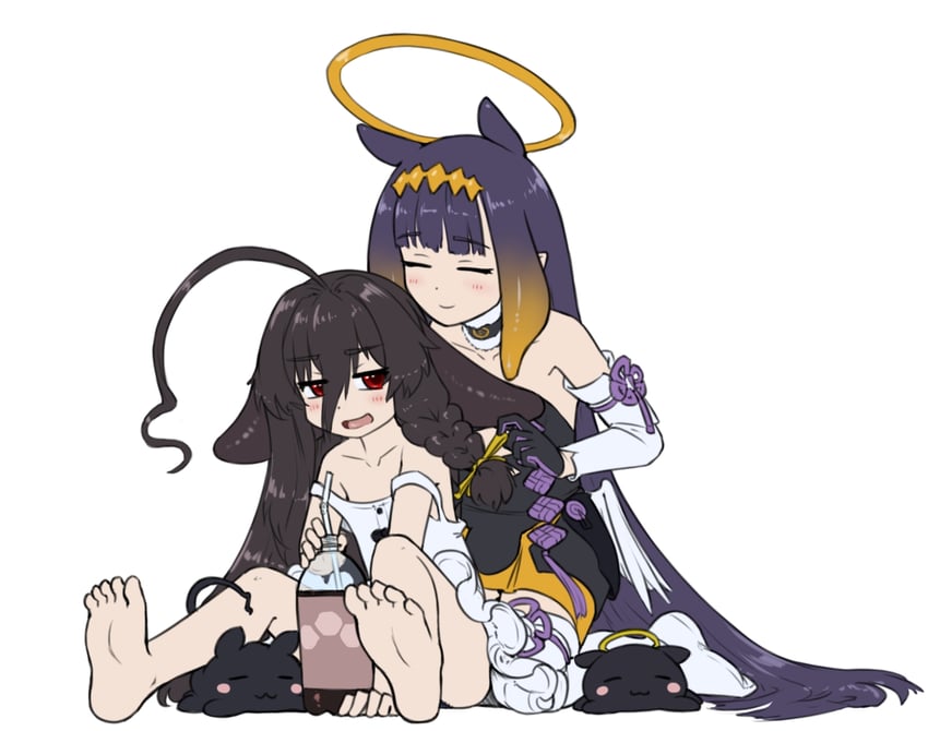 ninomae ina'nis, takodachi, and whydah (hololive and 2 more) drawn by alloyrabbit