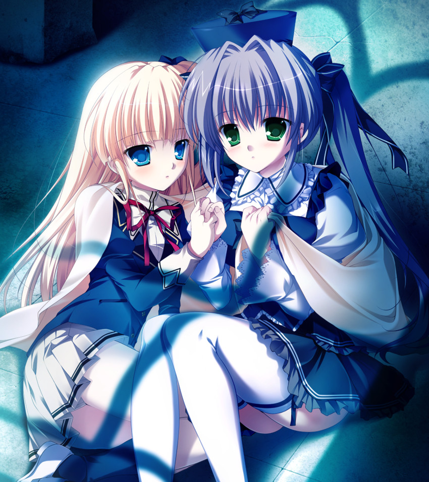 kotono yuuri and sannomiya louise yui (root double -before crime after days-) drawn by mikeou