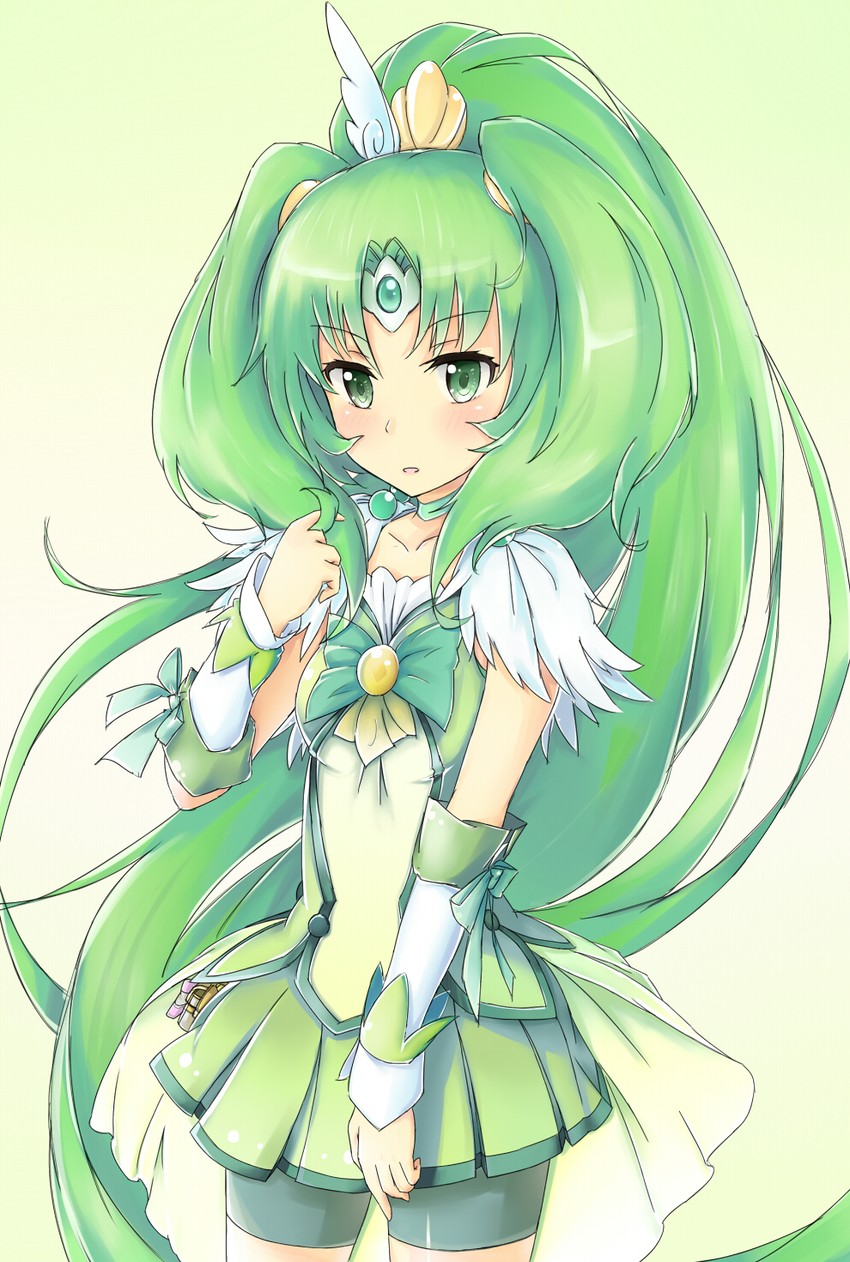 midorikawa nao and cure march (precure and 1 more) drawn by azuhira