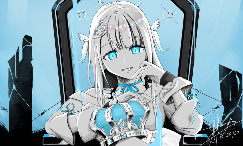 amatsuka uto (indie virtual youtuber and 1 more) drawn by adri_colis